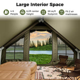 Tangkula 4-6 People Inflatable Tent Easy Setup Glamping Tent for Hiking