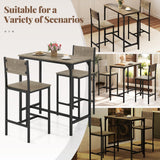 Tangkula 3 Piece Counter Height Bar Table Set