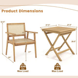 Tangkula Patio Bistro Table Chair Set