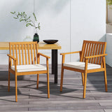 Tangkula Patio Dining Chairs w/Removable Padded Cushion