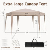 Tangkula 13x11.5 FT Hexagonal Pop Up Canopy with 6 Legs and Carry Bag