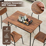 Tangkula Dining Table Set for 4