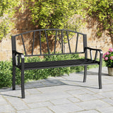 Tangkula 51” Metal Outdoor Garden Bench