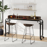 Tangkula Overbed Desk with Wheels Queen Size Mobile Bed Desk with Adjustable Height