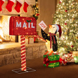 Tangkula Christmas Lighted Mailbox & Penguin