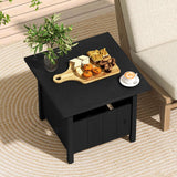 Tangkula Outdoor Table with Hole with 2 Sand Bags
