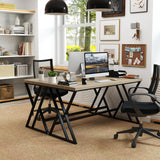 Tangkula 59" Computer Desk with Heavy-Duty Metal Frame & Crossbar