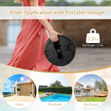 Tangkula Fillable Round Umbrella Base, Water & Sand Filled Patio Umbrella Stand