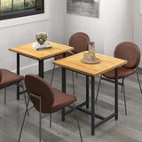 Tangkula 55” x 27.5” Wooden Tabletop, Slatted Table Top Board Split in 2 Square