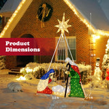 Tangkula 6 FT Christmas Lighted Nativity Scene Set, Pre-Lit Xmas Scene with 240 LED Lights
