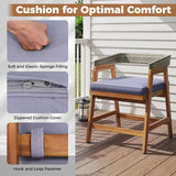 Tangkula Patio Wicker Dining Chairs Set