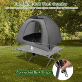 Tangkula 2 Person Portable Off Ground Elevated Camping Tent with Cot