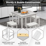 Tangkula 5 Piece Counter-Height Bar Table Set