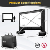 Tangkula Inflatable Projector Screen, Blow Up Mega Movie Screen with Air Blower