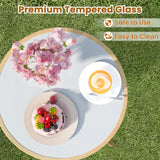 Tangkula 3 Pieces Patio Bistro Set