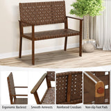 Tangkula Patio Loveseat Bench, Outdoor All Weather Bench
