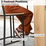 Tangkula 3 Piece Counter Height Bar Table Set