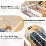 Tangkula 2-Level Laundry Drying Rack, Foldable Clothes Drying Rack with Height Adjustable Wings
