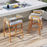 Tangkula Patio Counter Height Bar Stools Set