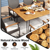 Tangkula 9 Pieces Outdoor Patio Dining Set