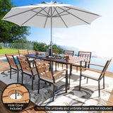 Tangkula 9 Pieces Patio Dining Set