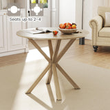 Tangkula 36" Mid-Century Modern Kitchen Table with Rubber Wood Legs