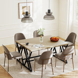 Tangkula 59" Computer Desk with Heavy-Duty Metal Frame & Crossbar