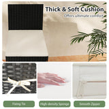 Tangkula Outdoor Bar Height Chair with Soft Seat Cushion & Cozy Footrest