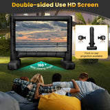 Tangkula Inflatable Projector Screen, Blow Up Mega Movie Screen with Air Blower