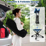 Tangkula Folding Camping Stool 360° Swivel Hunting Chair with Anti-Sink Feet