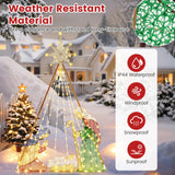 Tangkula 6 FT Christmas Lighted Nativity Scene Set, Indoor/Outdoor Pre-Lit Xmas Scene with 240 Warm White LED Lights