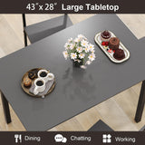 Tangkula Dining Table Set for 4, Retro Kitchen Table and Chairs Set for 4
