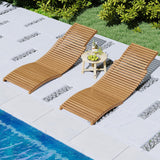 Tangkula Patio Folding Wooden Lounge Chair