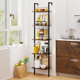 Tangkula 5-Tier Ladder Shelf with Anti-Tipping Kits