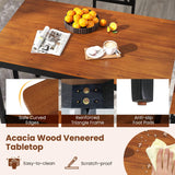 Tangkula 5-Piece Mid-Century Modern Dining Table Set for 4