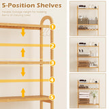 Tangkula 3-Tier Over The Toilet Storage Rack Freestanding Space Saver for Laundry Room