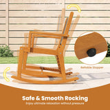 Tangkula 3 Piece  Acacia Wood Rocker Bistro Set