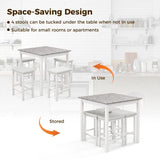 Tangkula 5 Piece Counter-Height Bar Table Set