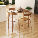 Tangkula Patio Bar Table, Heavy Duty Rectangle Metal Frame 48 Inches Outdoor Counter Height Table