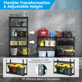 Tangkula 5-Tier Garage Storage Shelves, Heavy Duty Metal Storage Shelving Unit, 35.5" x 12" x 72"