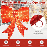Tangkula 37” Lighted Christmas Bow Decoration