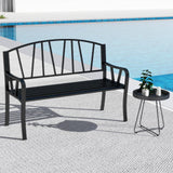 Tangkula 51” Metal Outdoor Garden Bench