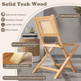 Tangkula 2/4 Pieces Folding Patio Chairs(Slat Back)