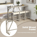 Tangkula 4 Piece Counter Height Dining Set for Living Room