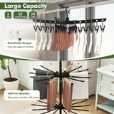 Tangkula 3-Tier Portable and Foldable Drying Rack 70"H with 32 Rods