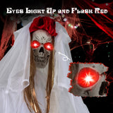 Tangkula Halloween Animatronic Skeleton Bride / Groom