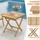 Tangkula Patio Bistro Table Chair Set