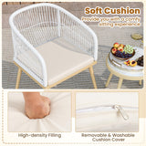 Tangkula 3 Pieces Patio Bistro Set