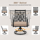 Tangkula 5 Pieces Outdoor Dining Set for Garden and Backyard