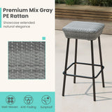 Tangkula Patio Bar Stools Set of 2/4 (29.5”)